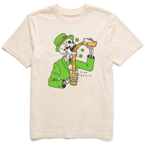 Tops - Funny Graphics Tee, Free Refills St. Patrick's Day Unisex T-shirt
